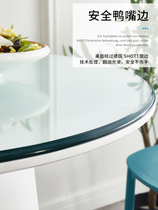 Round dining table tempered glass custom-made hotel large round table dining table turntable square coffee table round glass home countertop