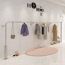 Customized clothing store display rack large pillar floor hanging hanger creative display rack Net red photo shelf simple Han