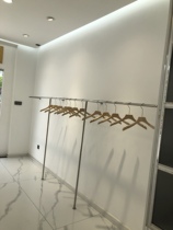 Clothing store wall floor hanger stainless steel brushed side hanging display rack mens and womens clothing store childrens clothing store general