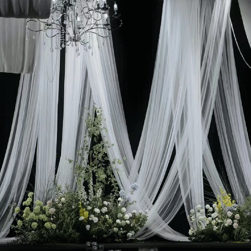 婚礼装饰纱瑞士纱吊顶幔飘顶网纱背景,打造梦幻小院氛围!👗👰♀️ -节庆布艺用品-淘宝好物网