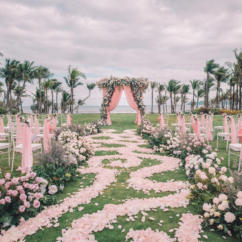 Wedding silk cloth simulation rose petals Wedding room party romantic decoration KTV hand sprinkled birthday proposal a pound