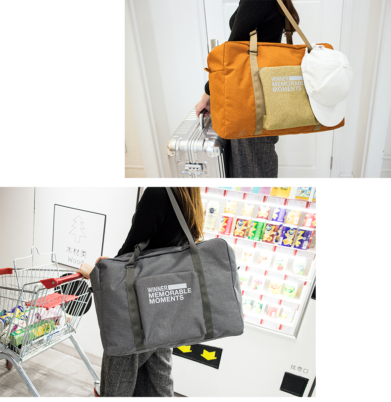 Túi du lịch gấp túi du lịch công suất lớn túi du lịch túi hành lý túi duffel túi nữ khoảng cách ngắn xe đẩy túi xách túi trống du lịch