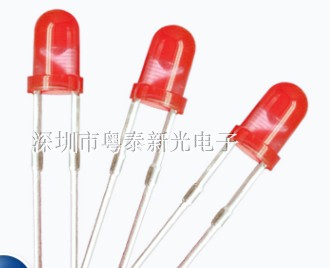 LEDLED light 3mm red haired pubright short feet 3mm pured 3mm fog red light Puliang