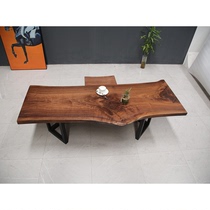 North American Black Walnuts Big Board Table Nordic Light Extravagant Minimalist Style Desk Table Desk 192-71-72-65-4
