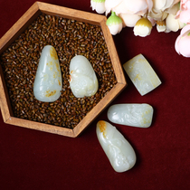 (Borneo flower) Hetian Jade seed Jade jade Ruyi pendant suet white jade pendant female Su worker handlebar