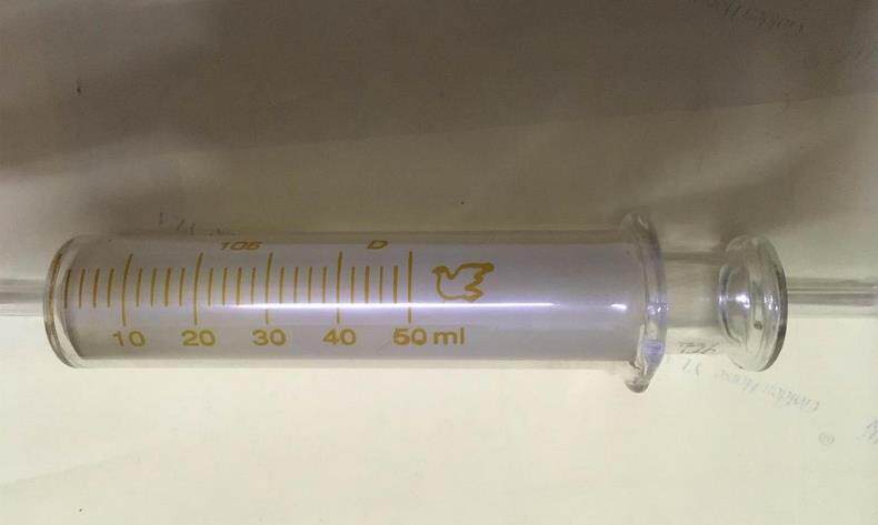 30ml Double head glass syringe needle tube glass potting drug for large opening glass syringe of filling machine