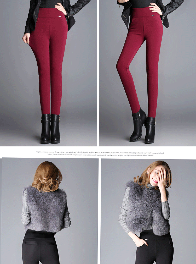 Mùa thu và mùa đông 200 pounds quần legging và nhung chín điểm quần dài cạp cao mặc size lớn giảm béo của phụ nữ mm thời trang nữ