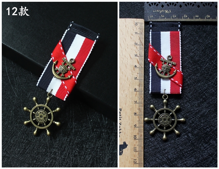 Anh Cao Đẳng Gió Huy Hiệu Red Blue Stripe Đồng Phục Học Sinh Huy Chương Neo Brooch Pin Đa vải Huy Hiệu Vải