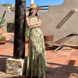 Длинная юбка, приталенный атмосферный корсет, французский стиль, А-силуэт, эффект подтяжки, изысканный стиль