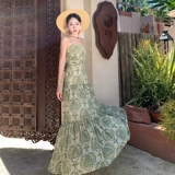 Длинная юбка, приталенный атмосферный корсет, французский стиль, А-силуэт, эффект подтяжки, изысканный стиль