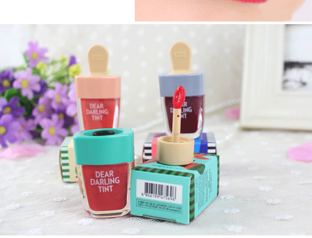 Hàn Quốc Etude House thân yêu kem kem popsicle kem kem môi son bóng son bóng - Son bóng / Liquid Rouge 	son bóng glasting water gloss	