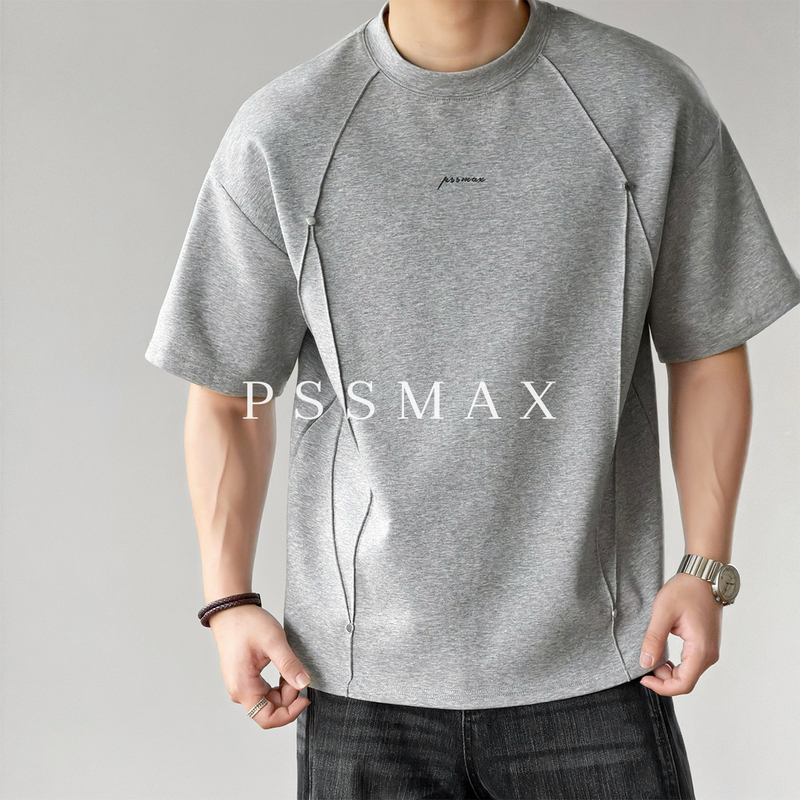 In Stock: Pssmax2026 Pleated Design Studded T-Shirt, Summer Loose Casual Short-Sleeve T-Shirt In Stock: Pssmax2026 Pleated Design Studded T-Shirt, Summer Loose Casual Short-Sleeve T-Shirt