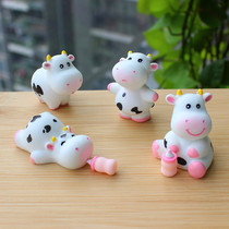 Cute cows resin Animals Pendulum Pieces Microlandscapes Multimeat Bonsai Horticulture Decoration Paparazzi full 19