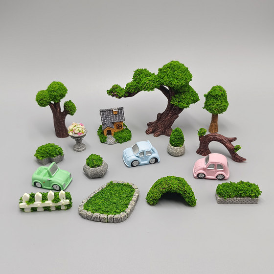 Garden manor small tree house scene model ornaments