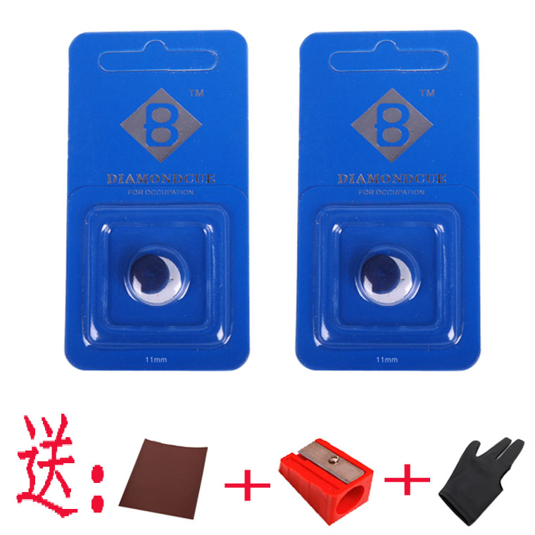 American Mercedes super blue diamond leather head Snoke 10MM small head black eight billiard club head gun head 11MM