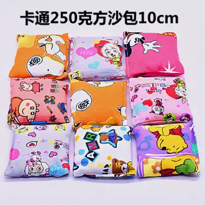 Full 3 kindergartens 200-250 grams sandbags double-layer leak-proof cartoon canvas children's sandbags 10cm