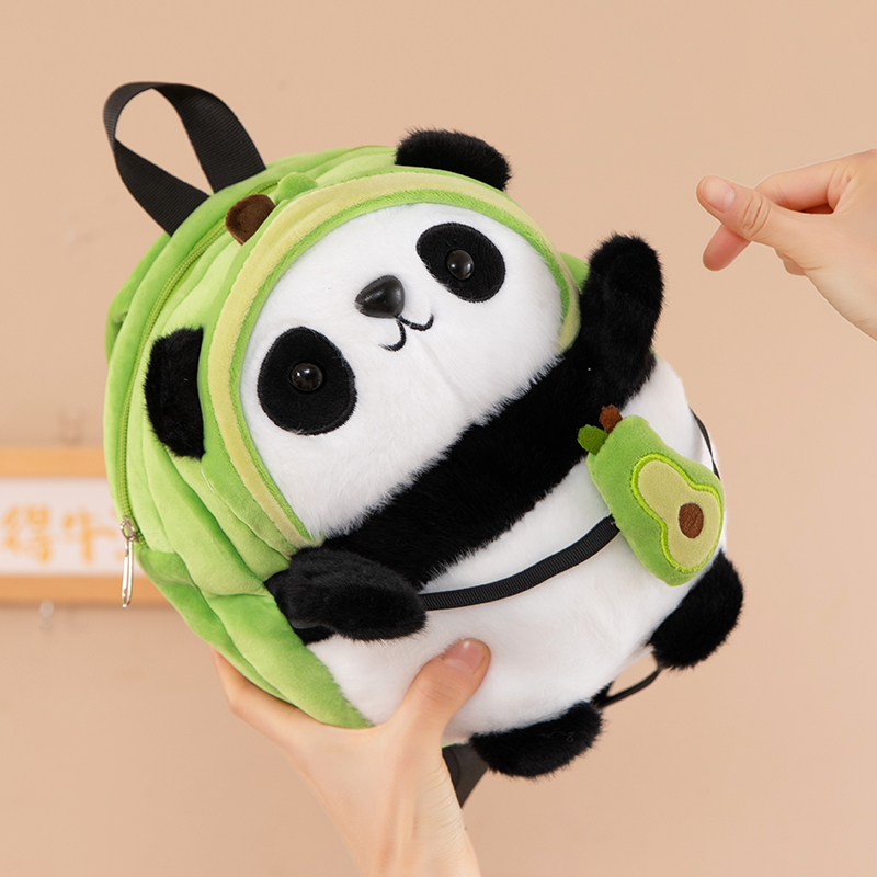 New Panda Bag Avocado Children's Backpack Cute Girl Cartoon Furry Crossbody Bag Versatile Small Backpack New Panda Bag Avocado Children's Backpack Cute Girl Cartoon Furry Crossbody Bag Versatile Small Backpack