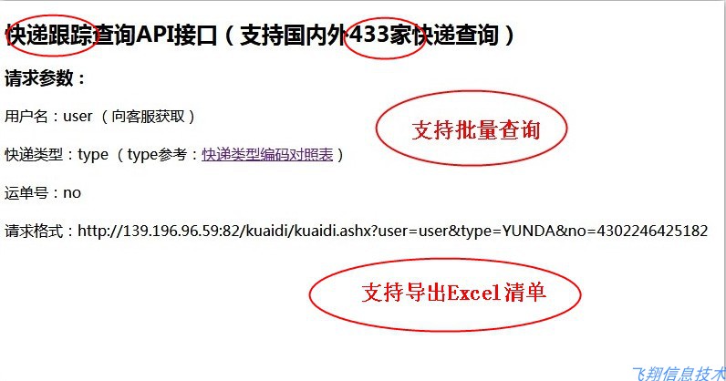 Express api interface Express tracking api Express plugin express inquiry app Express bulk query