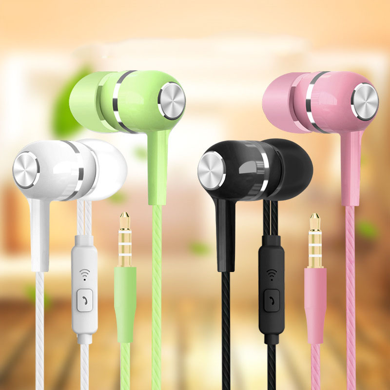 Mobile phone general ear machine line applies Huawei vivoppo Xiaomi Apple mobile phone into earplug with wheat heavy bass