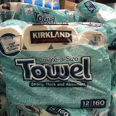 US imported Corkland tissue paper towel napkin 140 section x12 pack Costco domestic