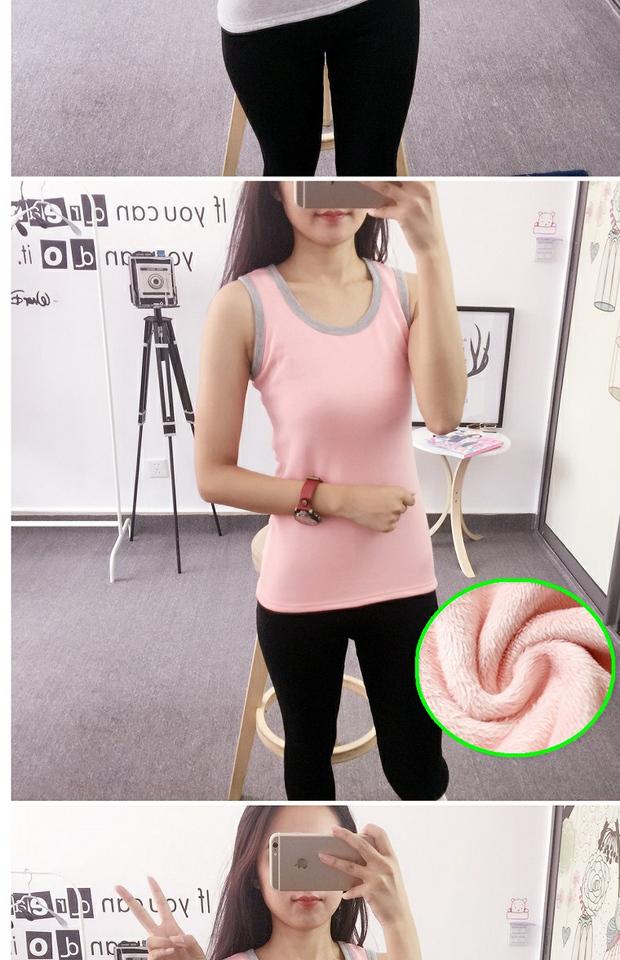 Mùa thu đông 2018 của phụ nữ size lớn ấm áp cộng với áo vest nhung nữ bó sát cơ sở áo vest không tay dày áo thun nữ