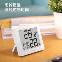 8813 electronic thermometer and hygrometer student white-collar office desk simple electronic alarm clock thermometer hygrometer