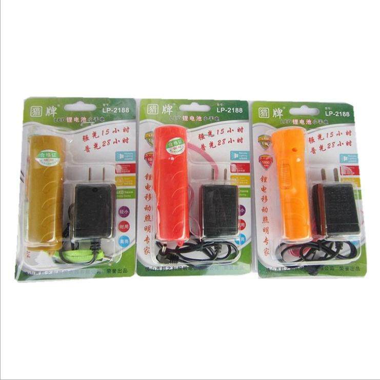 2188LED bright light lithium battery small flashlight charging outdoor camping hiking portable flashlight can be tested