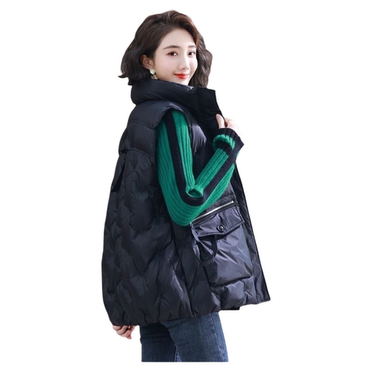 Large size high-end high-end women's 2025 autumn and winter new versatile warm vest vest cotton coat jacket top vest