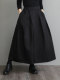 Japan's high-end foreign trade export brand cut label spring and summer wide-leg pants with high waist design pleated A-type nine-point pants skirt
