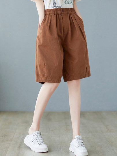 Fat Girl Summer Korean Style Hot Pants Loose Five-point Pants Large Size Women's Casual Jeans Temperament Wide Leg Pants Shorts