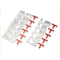 Car displacement logo metal car modification digital car tail mark body decoration sticker 3 0T 1 8L 2 0T