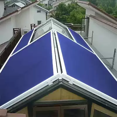 Chongqing greenhouse canopy sunshade curtain customized electric remote control telescopic shed curtain outdoor awning