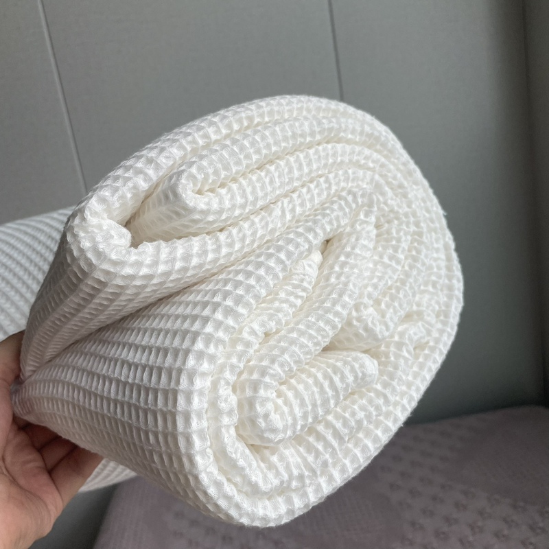 This Is a Good Product! Really Great! Foreign Trade Honeycomb Waffle Bed Sheet, Single Piece, Pure Cotton, Thickened Sleeping Sheet