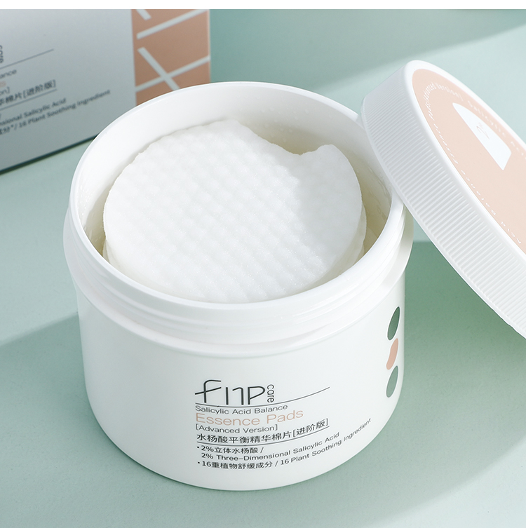 Miếng bông FNP axit salicylic ôm sát miệng, chải nhẹ nhàng, không kích thích mụn đầu đen, thu nhỏ lỗ chân lông, trẻ hóa da, đánh bay mụn cám 60 viên mặt nạ thạch