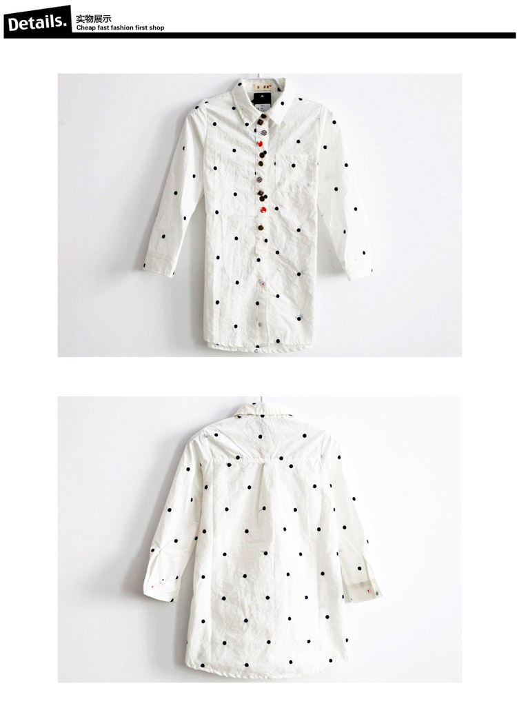 Quần áo trẻ em 2018 xuân hè mới cho bé gái hoang dã điểm sóng sang trọng nút áo bé trai cotton áo sơ mi bé trai lớn sơ mi kẻ bé trai