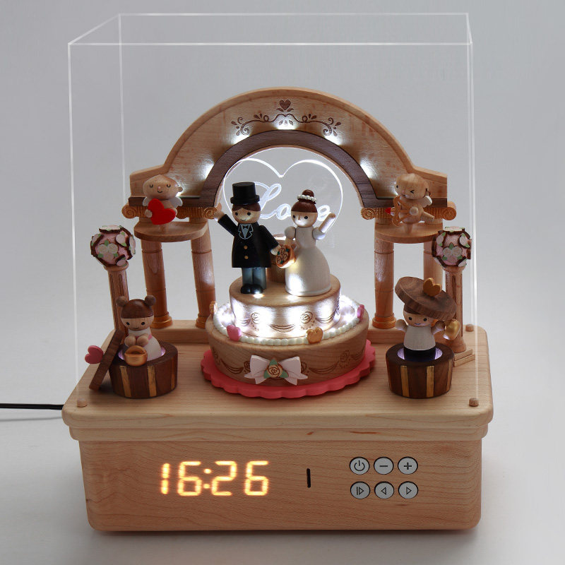 jeancard theme music box music box to send girls girlfriend girlfriends newly married wedding wedding gift wooden