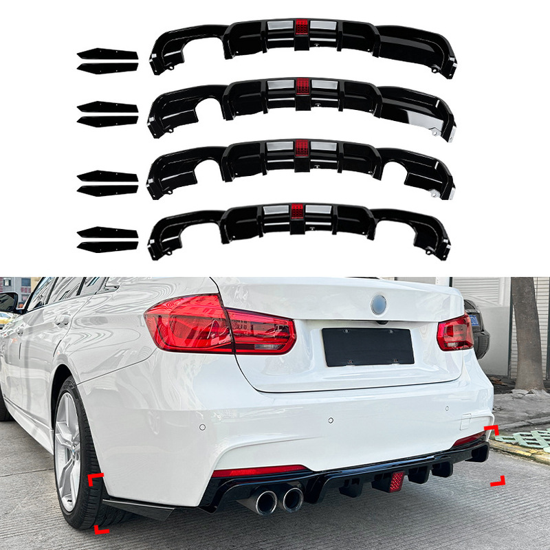 Suitable for Bmw 3 Series F30 Mt 2013-2019 Mp Rear Lip Spoiler with Lights and Rear Corner Spoiler Modification
