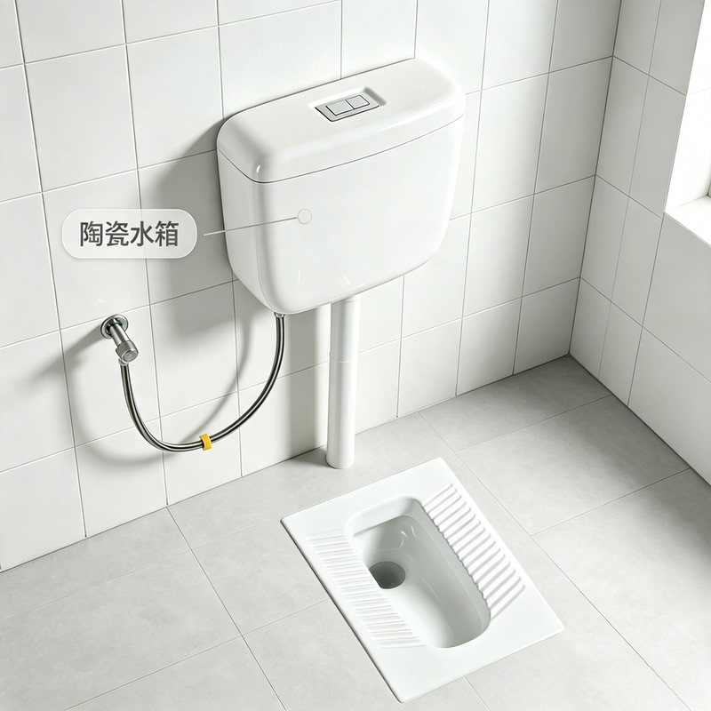 Kindergarten Squat Toilet Ceramic Water Tank Children's Toilet Small Size Squat Toilet for Kids Anti-Odor