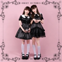 (Magic Women Sell) Sangoko Daily Line-Coral Cat Black Sweet Girl Lace Doll Collar Dress