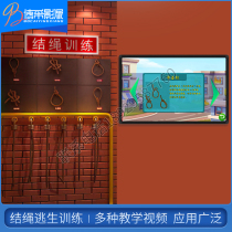 Fire Safety Showroom Mock Fire Escape Tie Rope System Knot Rope Practice Knowledge Cognition Software Simulation Fire Extinguishing