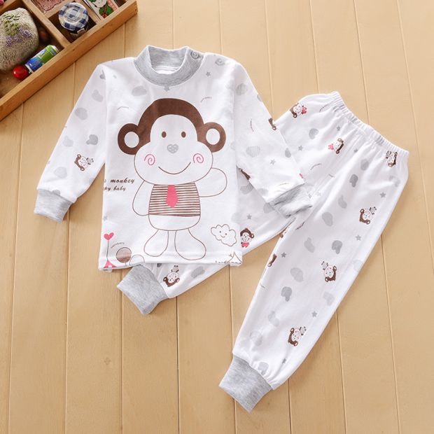 Quần áo trẻ em đồ lót trẻ em thiết lập phim hoạt hình mùa xuân và mùa thu bé gái đồ ngủ trẻ sơ sinh mùa thu quần phù hợp đồ bộ cho bé gái
