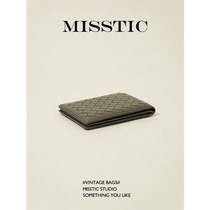 (MT) sheepskin custom classic woven ultra-thin multi-functional drivers license cover genuine leather large-capacity ID card holder