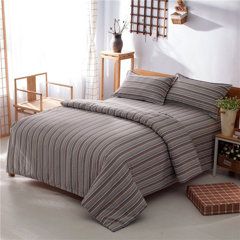 Custom-made pure cotton old coarse cloth quilt cover single cotton quilt cover cotton linen linen cushion back quilt cover old-fashioned nostalgic earthen cloth