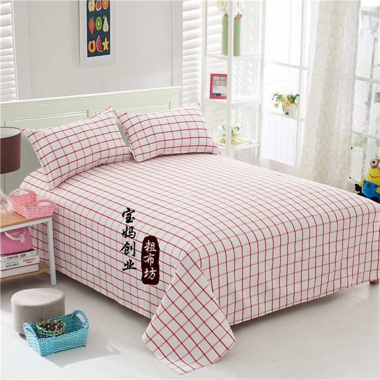 Đặc biệt cung cấp bộ đồ giường cũ vải thô đơn quilt bìa bông đơn đôi mới sọc chăn bìa đám cưới sinh viên bộ chăn gối