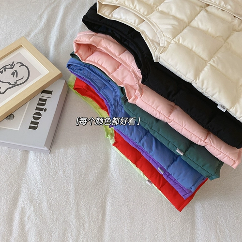 [Живая комната благополучие] Детская осень и зимний стиль, облачный, облачный, мягкий хлопковой жилет, жилеты детская одежда, простой случайный стиль