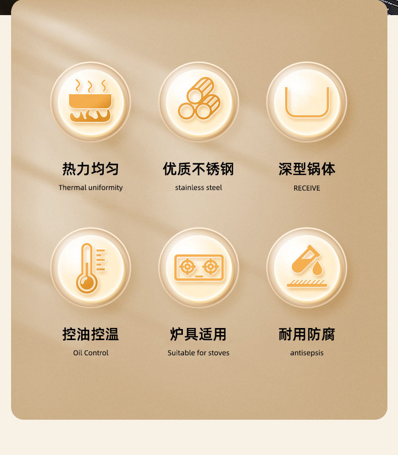 Фритюрница 日式天妇罗油炸锅 家用多功能304不锈钢炸油锅小型控温省油小炸锅 Other home