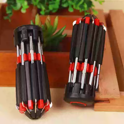Multifunctional 8-in-1 combination screwdriver head set with 6 LED lights and cross screwdriver repair tools