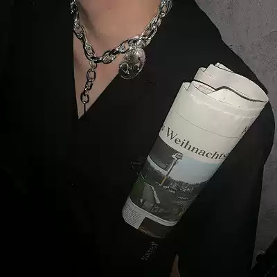 UN thick star necklace girls necklace female tide Korean version of the simple student tide chain ladies tide brand hip-hop hiphop