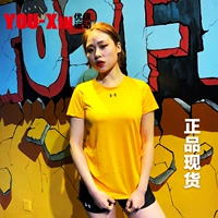 Áo phông UA An Dema Sports nữ mùa hè khô nhanh tay ngắn tay nửa chạy lỏng áo thể dục quần áo nhanh khô - Áo phông thể thao áo thun thể thao