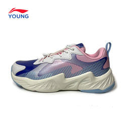 Li Ning ເກີບເດັກນ້ອຍ 22 ດູໃບໄມ້ລົ່ນເດັກຊາຍແລະເດັກຍິງຫນັງເກີບກິລາເກີບແລ່ນເດັກນ້ອຍເກີບບາດເຈັບແລະ YKCS120